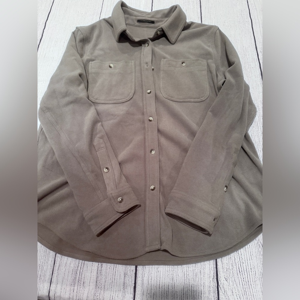 T Tahari Womens Button Down Jacket